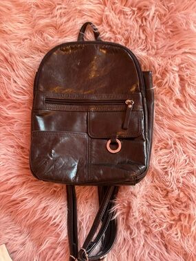 Vintage Genuine Leather Mini Backpack